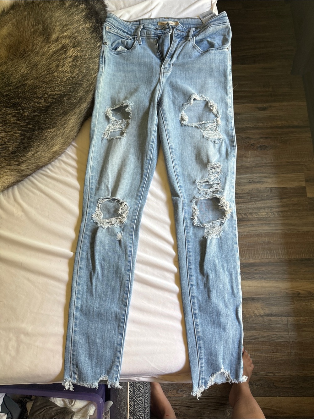 Light Blue Distressed Women’s Jeans